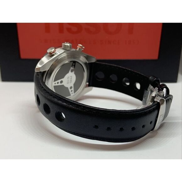 Tissot T100417A Black Leather Analog Dial Quartz Genuine Wrist Watch AEW85 - Picture 11 of 11
